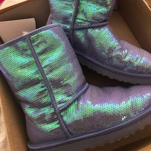 Purple Sequin Ugg Boots